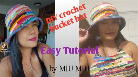 DIY How to crochet the Miu Miu bucket hat. Easy Tutorial.